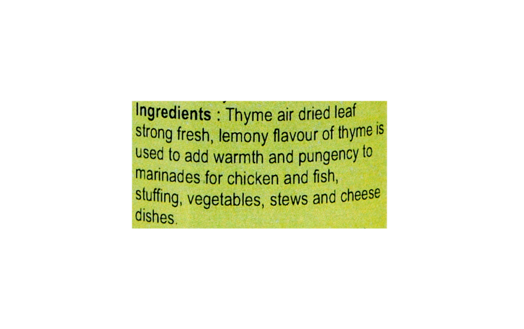 Big Bell Thyme    Plastic Bottle  30 grams